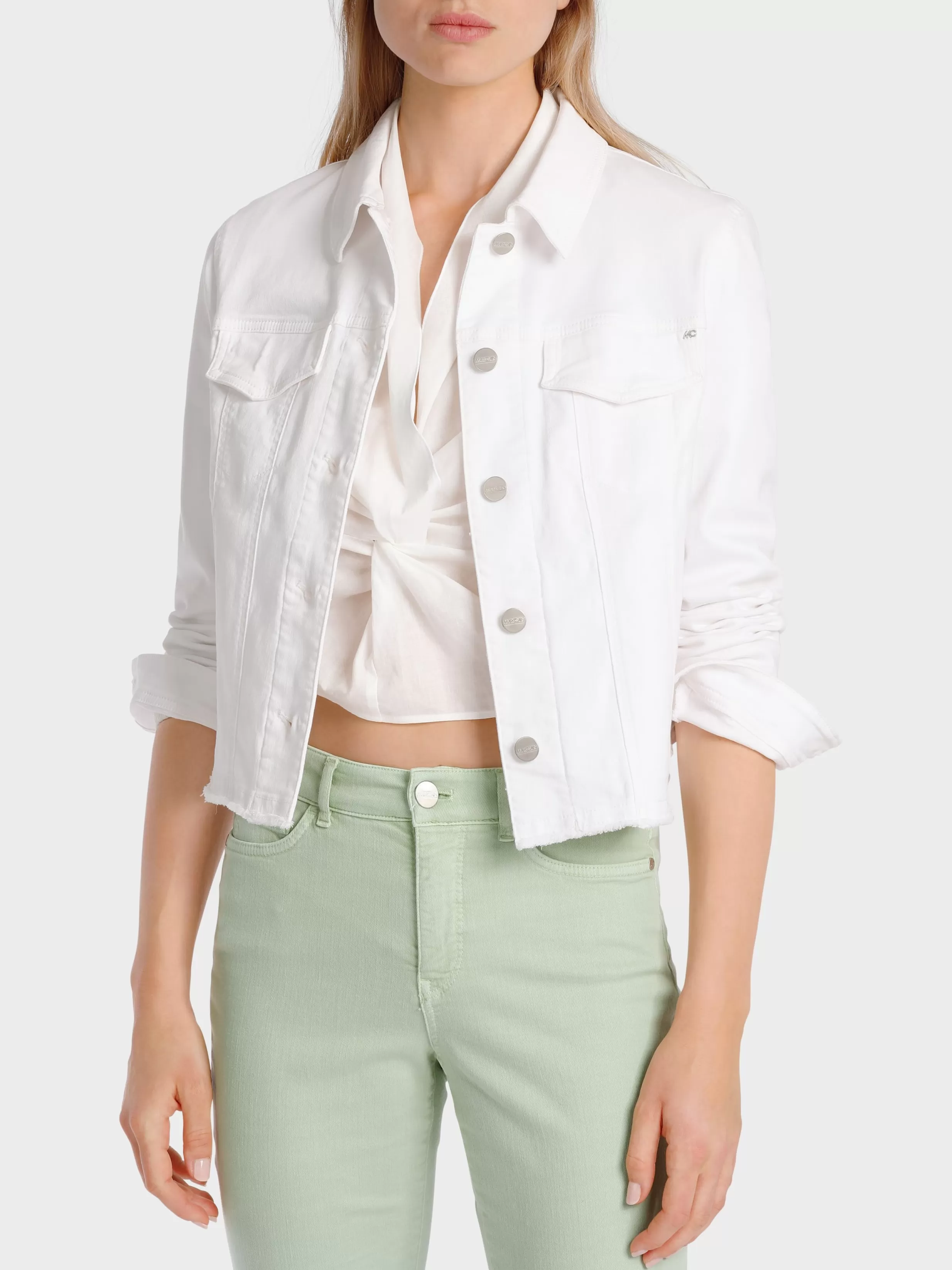Flash Sale Marc Cain Jacke in Colordenim “Rethink Together” white
