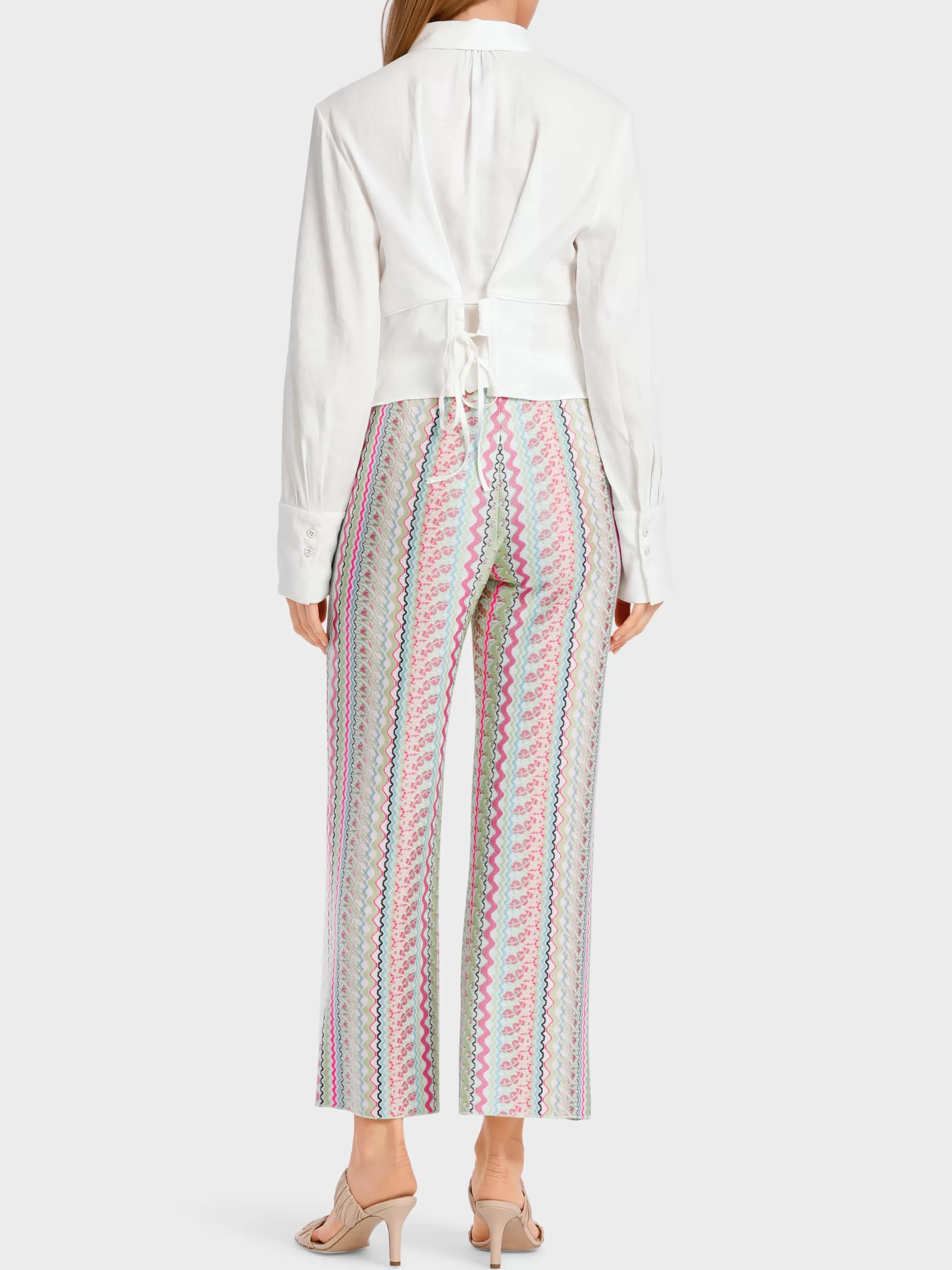 Outlet Marc Cain Kurze Bluse im 30ies-Vintage-Style off-white