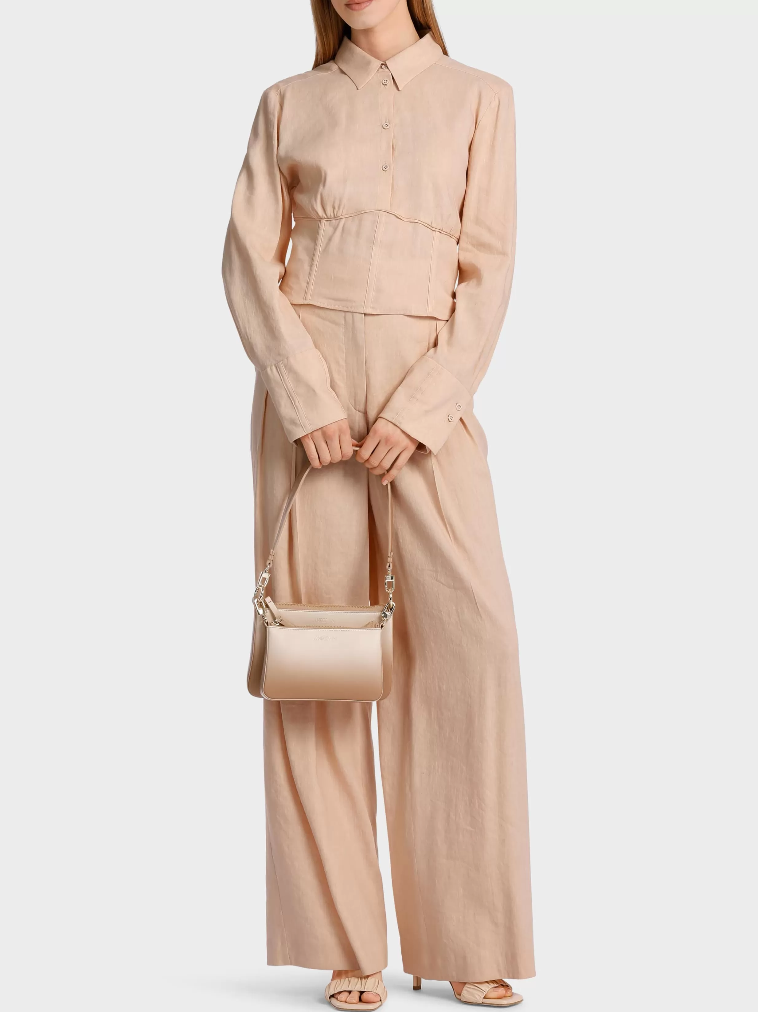 Shop Marc Cain Kurze Bluse im 30ies-Vintage-Style soft rose